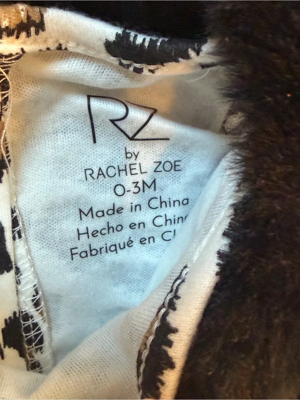 NWT Rachel Zoe Baby 3-Piece Leopard Print Outfit Set 0-3 Months Faux Fur Vest